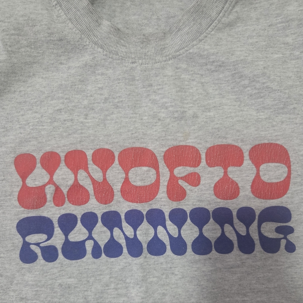 Vintage Undefeated UNDFTD Running T-Shirt (Grey, Sz. M)